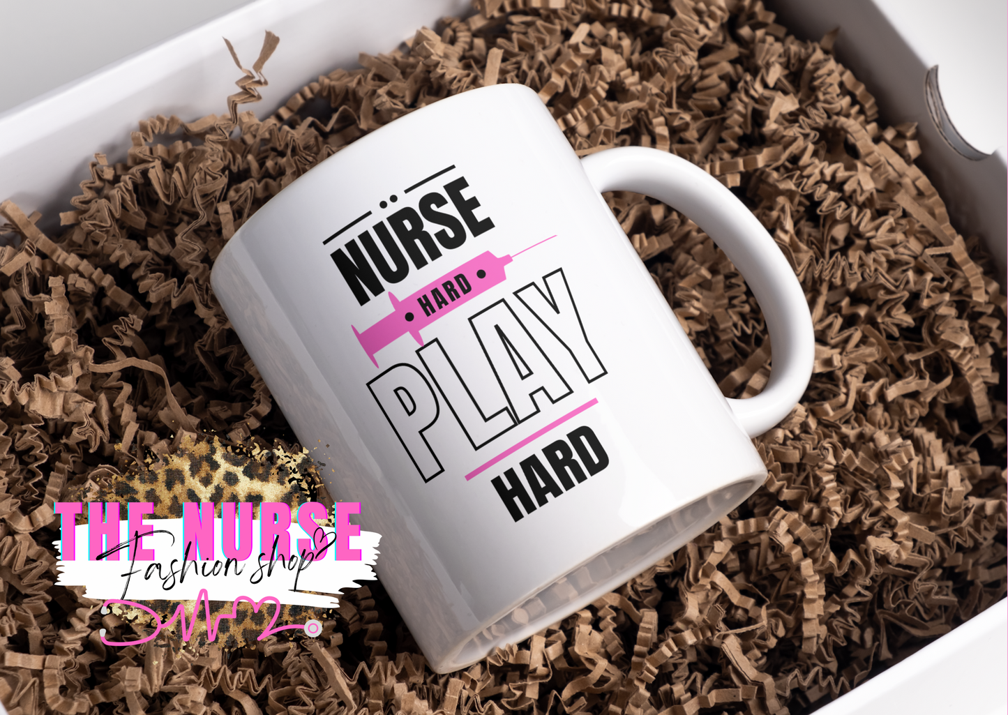 "Work Hard Play Hard" mug